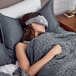 NWT Gravity weighted sleep mask in Gray sleep aid. Night. Bed.